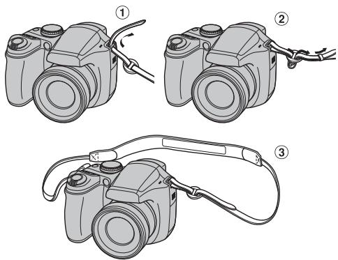 FUJIFILM FINEPIX S5800 - Attaching the strap - 1