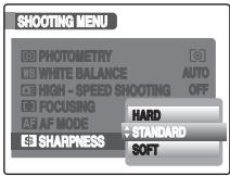 FUJIFILM FINEPIX S5800 - Adjust the image outline (hard/soft) (S SHARPNESS) - 1