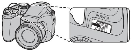 FUJIFILM FINEPIX S800 - Turning the camera on in Photography mode - 1