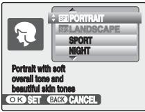 FUJIFILM FINEPIX S800 - Selecting Scene position setting - 1