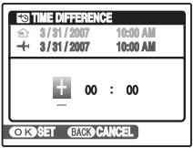 FUJIFILM FINEPIX S800 - Set time difference. - 1