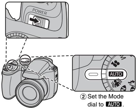 FUJIFILM FINEPIX S800 - Turn the camera on. - 1