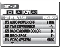 FUJIFILM FINEPIX S800 - Display the 言語/LANG. screen. - 1