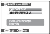 FUJIFILM FINEPIX Z30 - Choose power management options. - 1