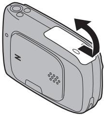 FUJIFILM FINEPIX Z30 - Open the battery-chamber cover. - 1