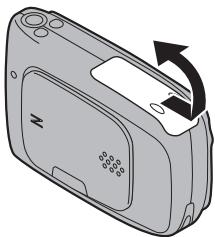 FUJIFILM FINEPIX Z30 - Open the battery-chamber cover. - 1