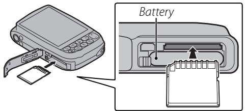 FUJIFILM FINEPIX Z30 - Insert the memory card. - 1