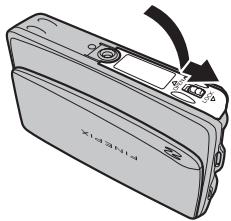 FUJIFILM FINEPIX Z80 - Close the battery-chamber cover. - 1