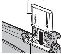 FUJIFILM FINEPIX Z800EXR - Insert the battery. - 1