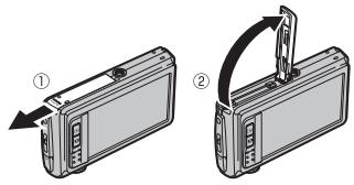 FUJIFILM FINEPIX Z90 - Insert the battery. - 1