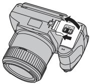 FUJIFILM FINEPIX S - Open the battery-chamber cover. - 1