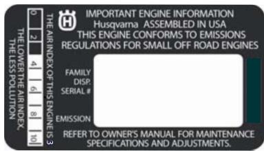 HUSQVARNA 240 - Other symbols/decals on the machine refer to special certification requirements for certain markets. - 1