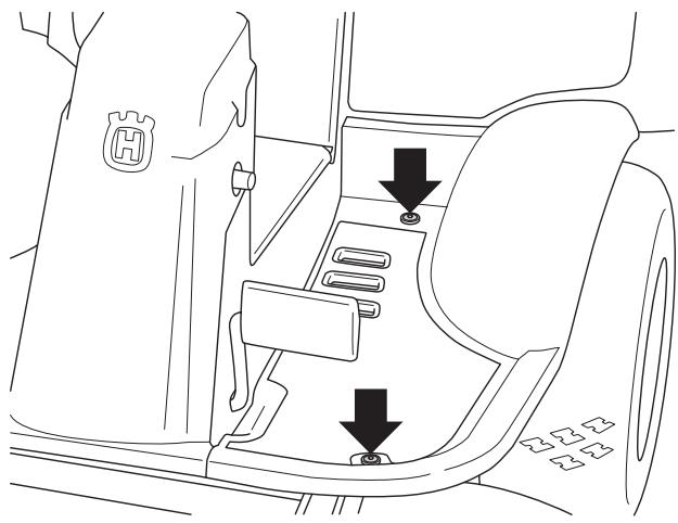 HUSQVARNA RIDER 175 AWD - Adjusting the parking brake Rider 175 AWD - 1