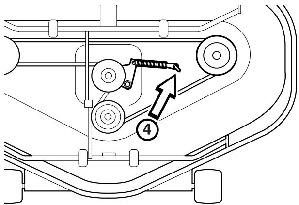 HUSQVARNA RIDER 175 AWD - Replacing the cutting unit belts - 4
