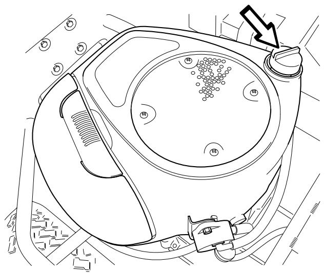 HUSQVARNA RIDER 175 AWD - Checking the engine's oil level. - 1