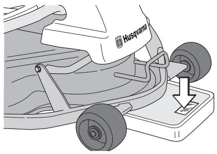 HUSQVARNA RIDER 175 AWD - Checking and adjustment of the cutting unit's ground pressure - 1