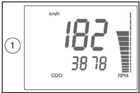 HUSQVARNA SMR 450 - 3- SPEED / CLOCK / RPM (figure 3) - 1