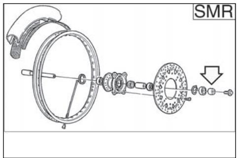 HUSQVARNA SMR 450 - ZUSAMMENBAU DES VORDERRADS - 1