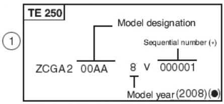 HUSQVARNA SMR 450 - VEHICLE IDENTIFICATION NUMBER (V.I.N.) - 3