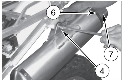 HUSQVARNA TC 510 - REPLACING THE MUFFLER DEADENING MATERIAL - 3