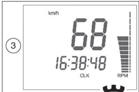 HUSQVARNA TC 510 - 3- SPEED / CLOCK / RPM (figure 3) - 3