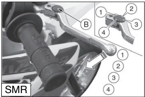 HUSQVARNA TC 510 - STEUERHEBELEINSTELLUNG UND STANDKONTROLE DER BREMSFLÜSSIGKEITN FÜR DIE VORDERRADBREMSE - 1