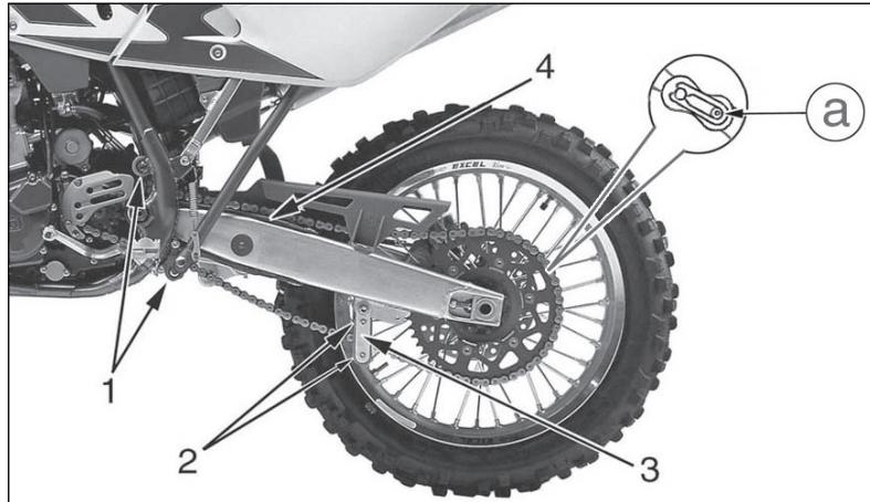 HUSQVARNA TC 510 - Chain tension rollers, chain driving roller, chain guide, chain runner - 1