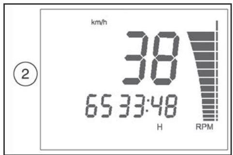 HUSQVARNA TC 510 - 3- SPEED / CLOCK / RPM (figure 3) - 2