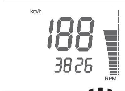 HUSQVARNA TC 510 - 10- SPEED /RPM (Indicazione numerica regime motore) (figura 10) - 2