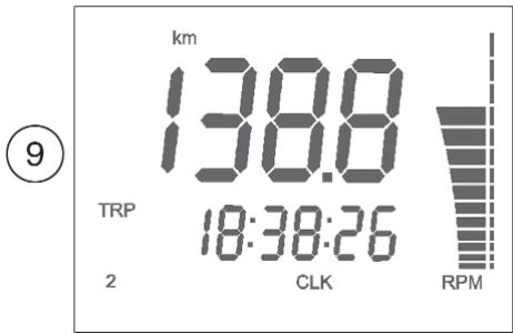 HUSQVARNA TC 510 - 10- SPEED /RPM (Indicazione numerica regime motore) (figura 10) - 1