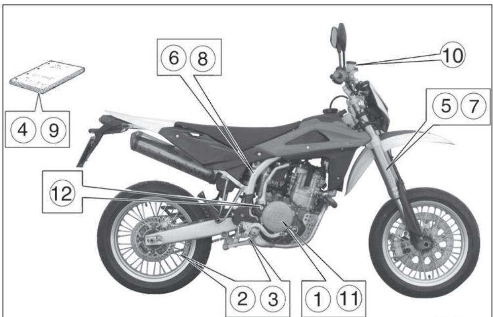 HUSQVARNA TC 510 - REMPLACEMENT DE L'AMPOULE D'ECLAIRAGE DE LA PLAQUE D'IMMATRICULATION (TESMR) - 10