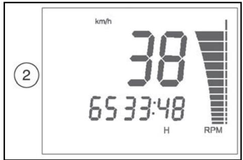 HUSQVARNA TE 250 - 3- SPEED / CLOCK / RPM (figure 3) - 2