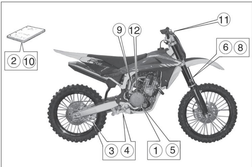 HUSQVARNA TE 250 - REMPLACEMENT DE L'AMPOULE D'ECLAIRAGE DE LA PLAQUE D'IMMATRICULATION (TESMR) - 8