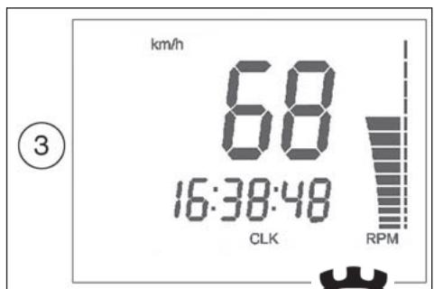 HUSQVARNA TE 250 - 3- SPEED / CLOCK / RPM (figure 3) - 3