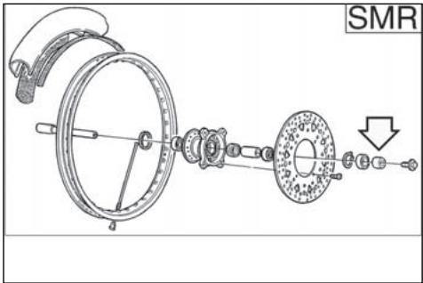 HUSQVARNA TE 450 - ZUSAMMENBAU DES VORDERRADS - 1