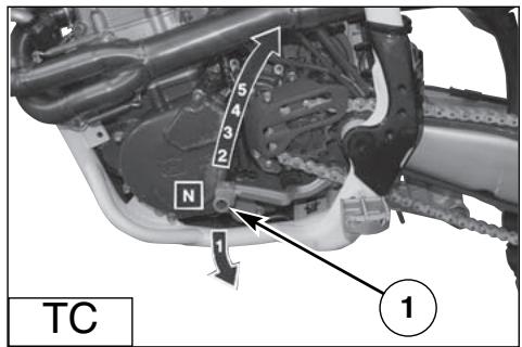 HUSQVARNA TE 450 - Commande du changement de vitesses - 1