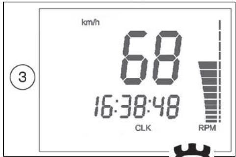 HUSQVARNA TE 450 - 3-SPEED/CLOCK/RPM (figure 3) - 3