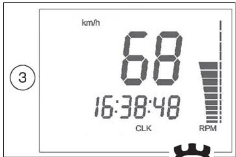 HUSQVARNA TE 450 - 3-Speed/Clock/RPM (figure 3) - 3