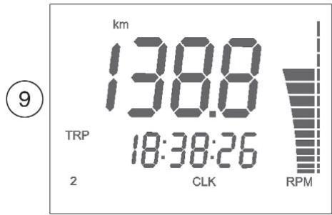 HUSQVARNA TXC 450 - 10- SPEED/RPM (Indicación numerica) (figura 10) - 1