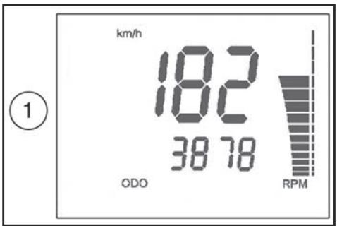 HUSQVARNA TXC 510 - 3- SPEED / CLOCK / RPM (figure 3) - 1