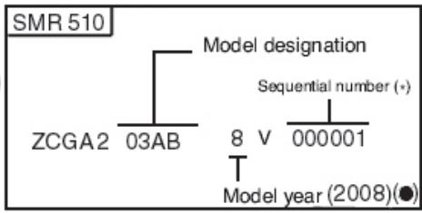 HUSQVARNA TXC 510 - VEHICLE IDENTIFICATION NUMBER (V.I.N.) - 3