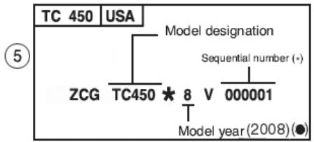 HUSQVARNA TXC 510 - VEHICLE IDENTIFICATION NUMBER (V.I.N.) - 4