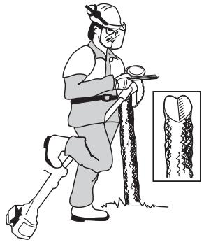 HUSQVARNA 240 F - Sharpening the saw blade - 2