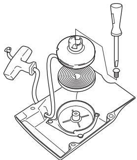 HUSQVARNA 3120 XP - Changing a broken or worn starter cord - 4