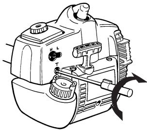 HUSQVARNA 325 HE3 X - Afstelling van het stationair toerental - 1