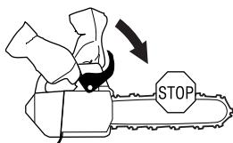 HUSQVARNA 338 XPT - Checking the brake trigger - 3