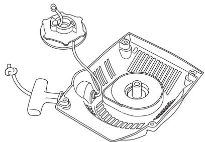 HUSQVARNA 338 XPT - Changing a broken or worn starter cord - 4