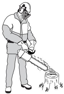 HUSQVARNA 338 XPT - Checking chain lubrication - 1
