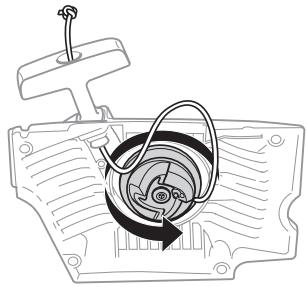 HUSQVARNA 340 - Remplacement d'une corde de lanceur rompue ou usée - 5