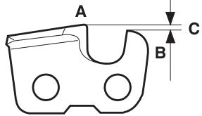 HUSQVARNA 340 E - General advice on adjusting depth gauge setting - 1